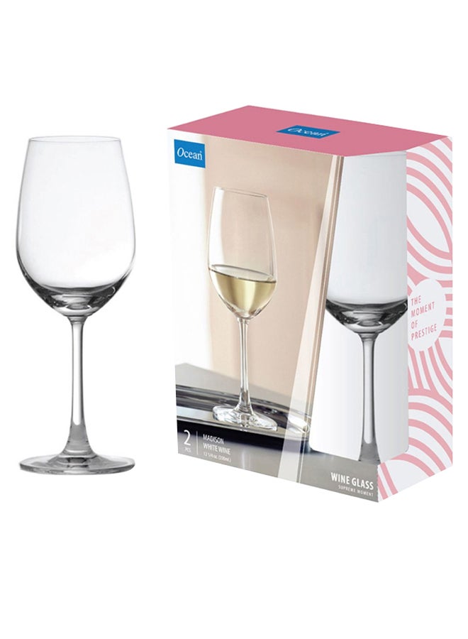 Ocean 2 Piece Madison Stemware White Wine Glass Set, 425ml Capacity - Clear - Image 3